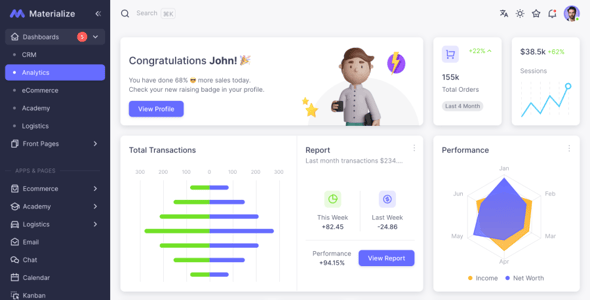 Materialize - Next.js, Vuejs, Nuxt, HTML, Laravel, Django, Asp.Net Material Design Admin Template Materialize - Next.js, Vuejs, Nuxt, HTML, Laravel, Django, Asp.Net Material Design Admin Template