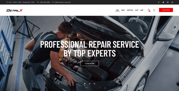 DetailX - Car Detailing, Shop & Repair Theme