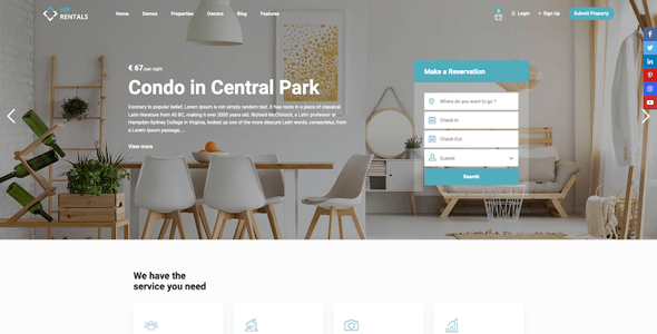 WP Rentals - Booking Accommodation WordPress Theme WP Rentals - Booking Accommodation WordPress Theme