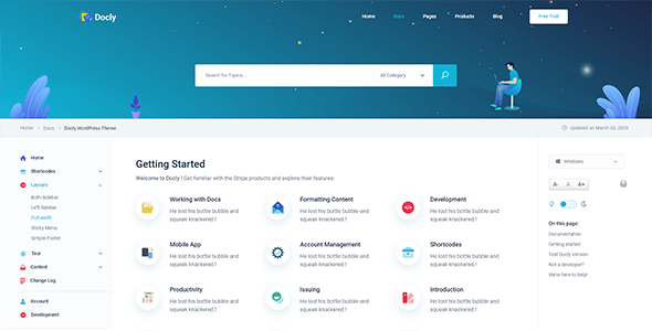 Docly - Documentation And Knowledge Base WordPress Theme with bbPress Helpdesk Forum Docly - Documentation And Knowledge Base WordPress Theme with bbPress Helpdesk Forum