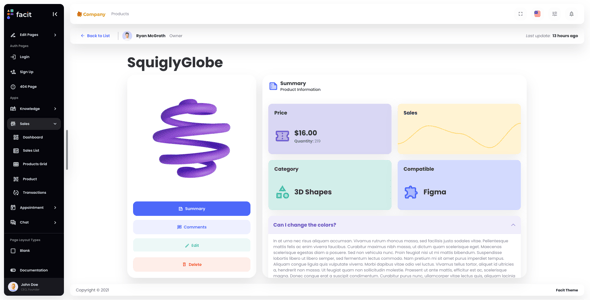 Facit React | React Admin Template (Create React App, Vite or NextJs) [React TS]