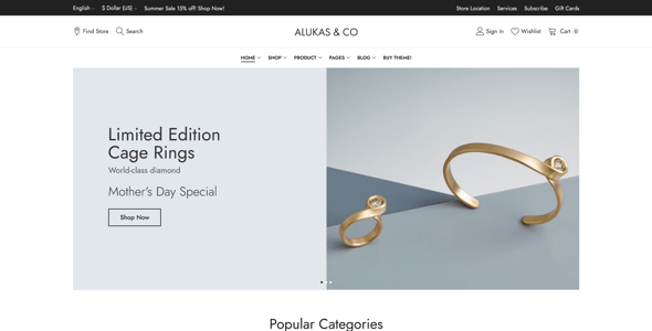 Alukas - Modern Jewelry Store WordPress Theme Alukas - Modern Jewelry Store WordPress Theme