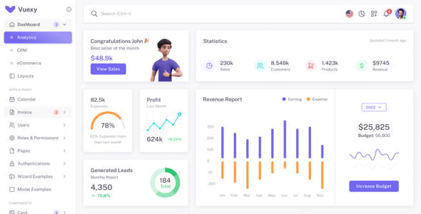 Vuexy - Vuejs, Nuxt, Next.js, HTML, Laravel, Asp.Net & Django Admin Dashboard Template Vuexy - Vuejs, Nuxt, Next.js, HTML, Laravel, Asp.Net & Django Admin Dashboard Template