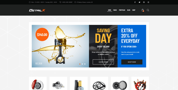 DetailX - Car Detailing, Shop & Repair Theme