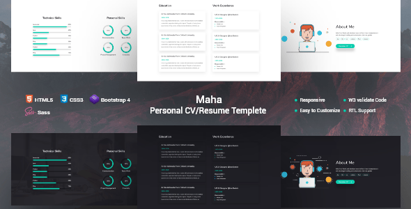 Maha CV/Resume - HTML template