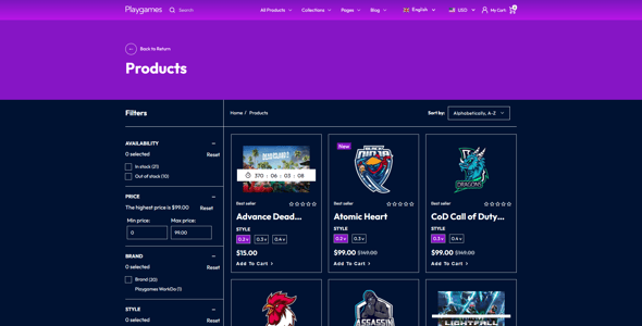 Playgames - Esports & Gaming Store Theme for Shopify 2.0