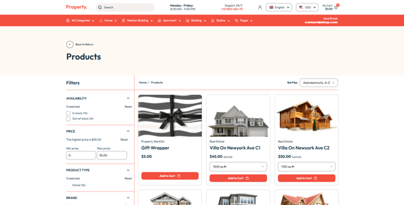Property - Apartment Complex Shopify 2.0 Store