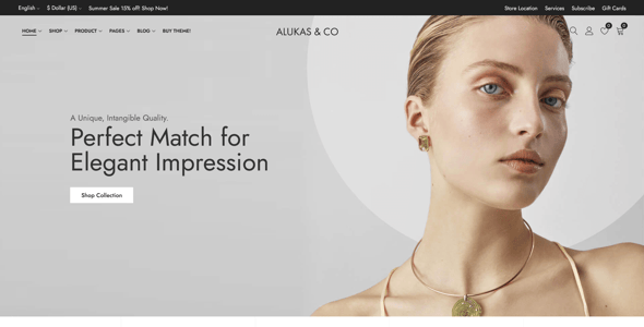Alukas - Modern Jewelry Store WordPress Theme Alukas - Modern Jewelry Store WordPress Theme