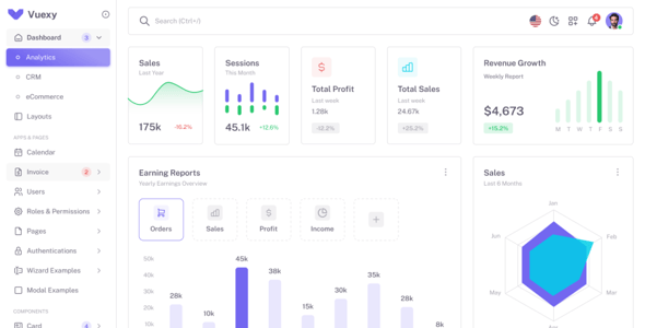Vuexy - Vuejs, Nuxt, Next.js, HTML, Laravel, Asp.Net & Django Admin Dashboard Template Vuexy - Vuejs, Nuxt, Next.js, HTML, Laravel, Asp.Net & Django Admin Dashboard Template