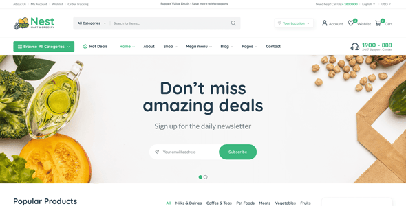 Nest - Multipurpose eCommerce HTML Template Nest - Multipurpose eCommerce HTML Template