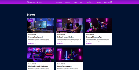 Playgames - Esports & Gaming Store Theme for Shopify 2.0