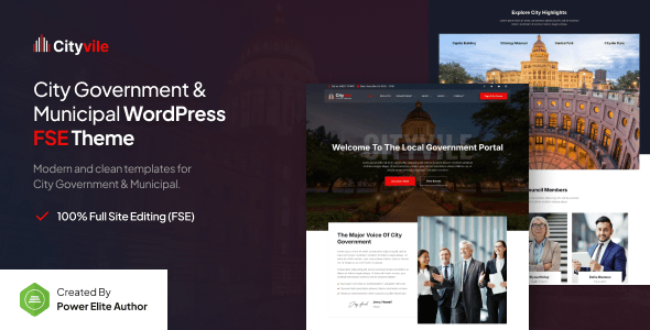 Cityvile – City Government & Municipal FSE WordPress Theme