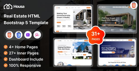 Housa - Creative Real Estate HTML Bootstrap 5 Template Housa - Creative Real Estate HTML Bootstrap 5 Template