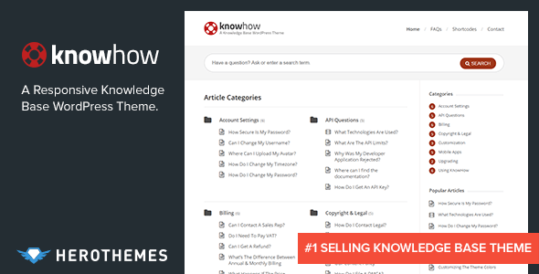 KnowHow - A Knowledge Base WordPress Theme KnowHow - A Knowledge Base WordPress Theme