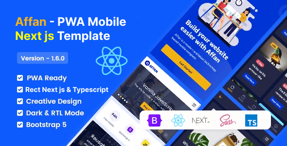 Affan - PWA Mobile React Next js Template Affan - PWA Mobile React Next js Template