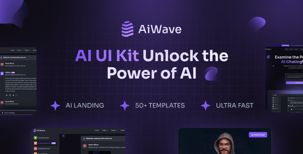 Aiwave - AI SaaS Website + Dashboard HTML5 UI Kit Aiwave - AI SaaS Website + Dashboard HTML5 UI Kit