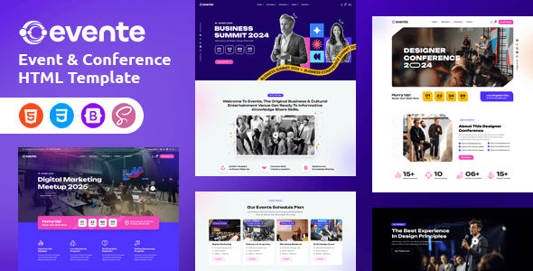 Evente - Event & Conference HTML Template Evente - Event & Conference HTML Template