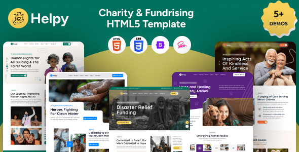 Helpy - Charity And Fundraising  HTML Template