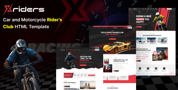 Xriders - Car and Motorcycle Rider’s Club HTML Template