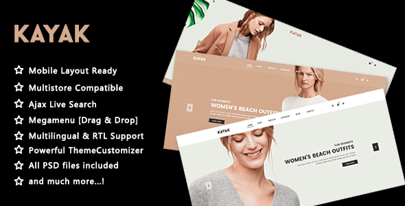Kayak - Fashion and Lifestyle PrestaShop Theme Kayak - Fashion and Lifestyle PrestaShop Theme